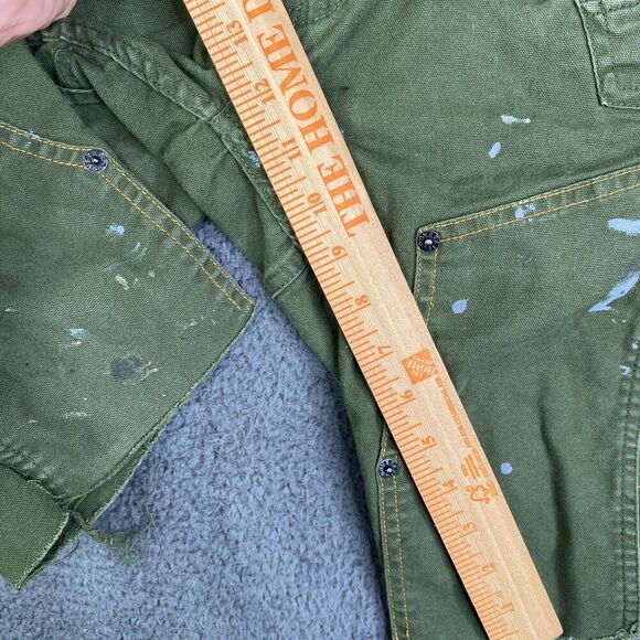 Dovetail Workwear Maven Slim Short Women’s 00 Green Grunge Cut Off - Picture 6 of 9